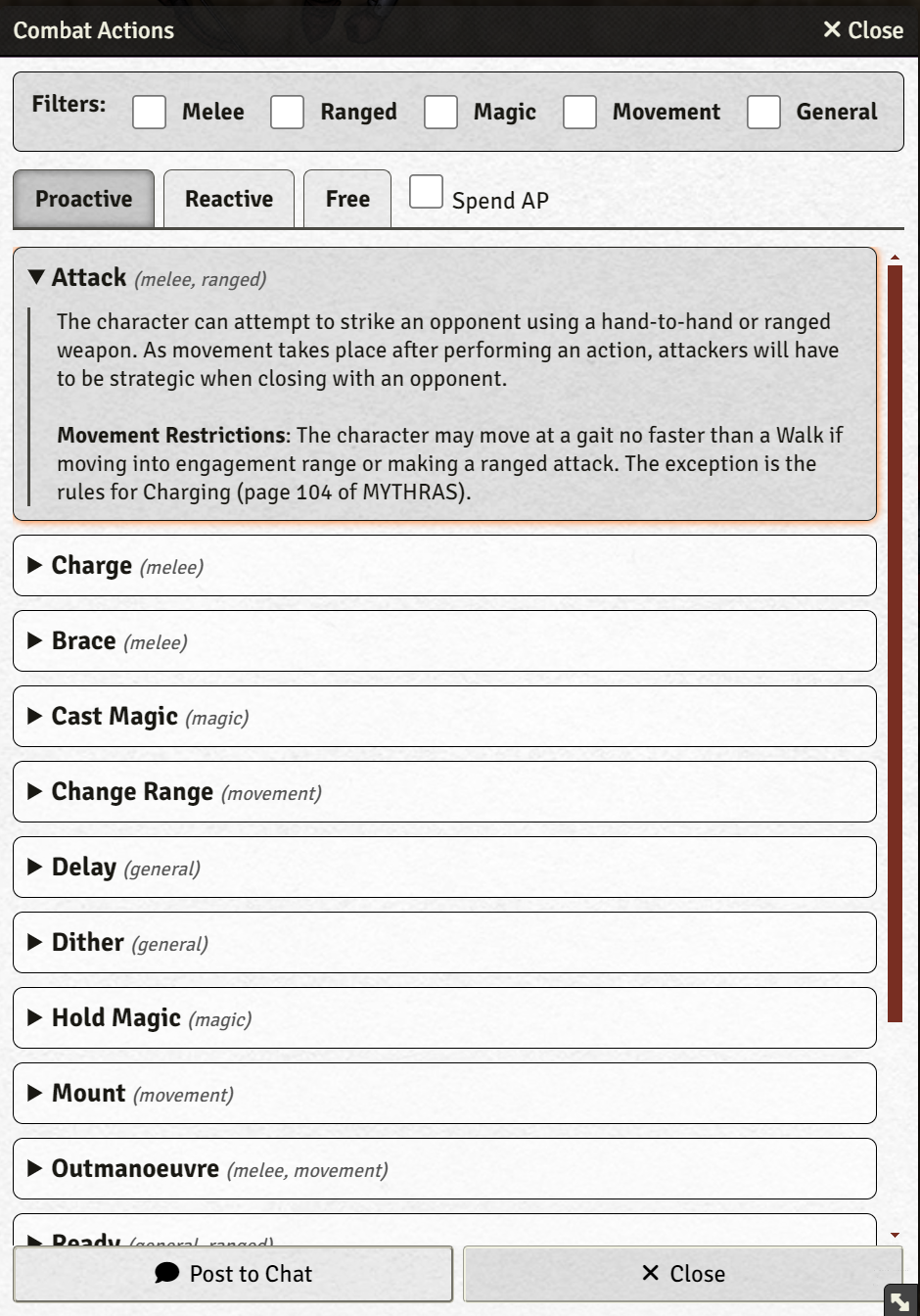 Combat Actions