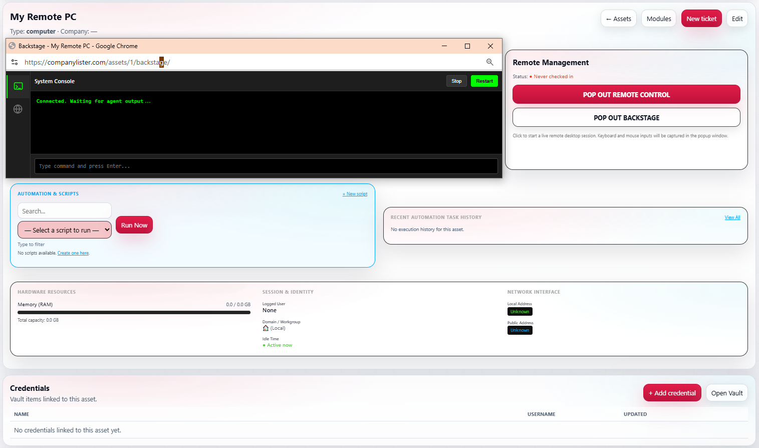 Remote monitoring and management