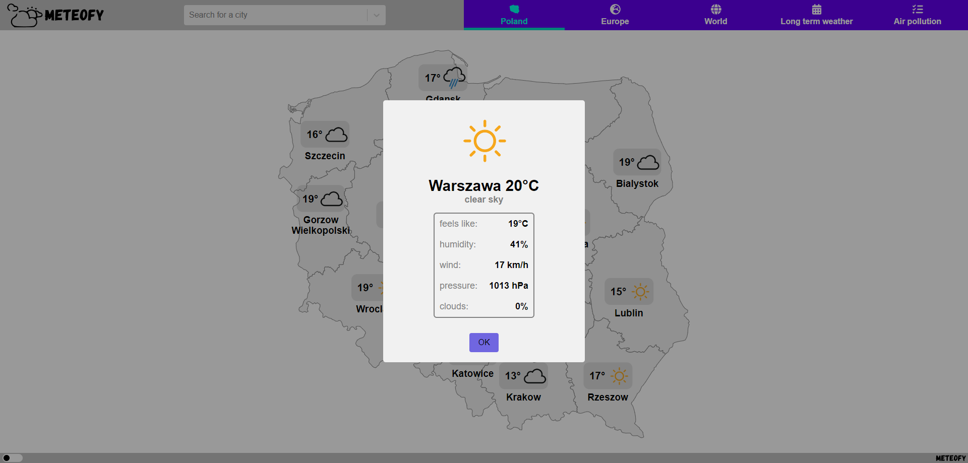 GitHub - Grzegorz96/React-Meteofy: Advanced weather application based ...