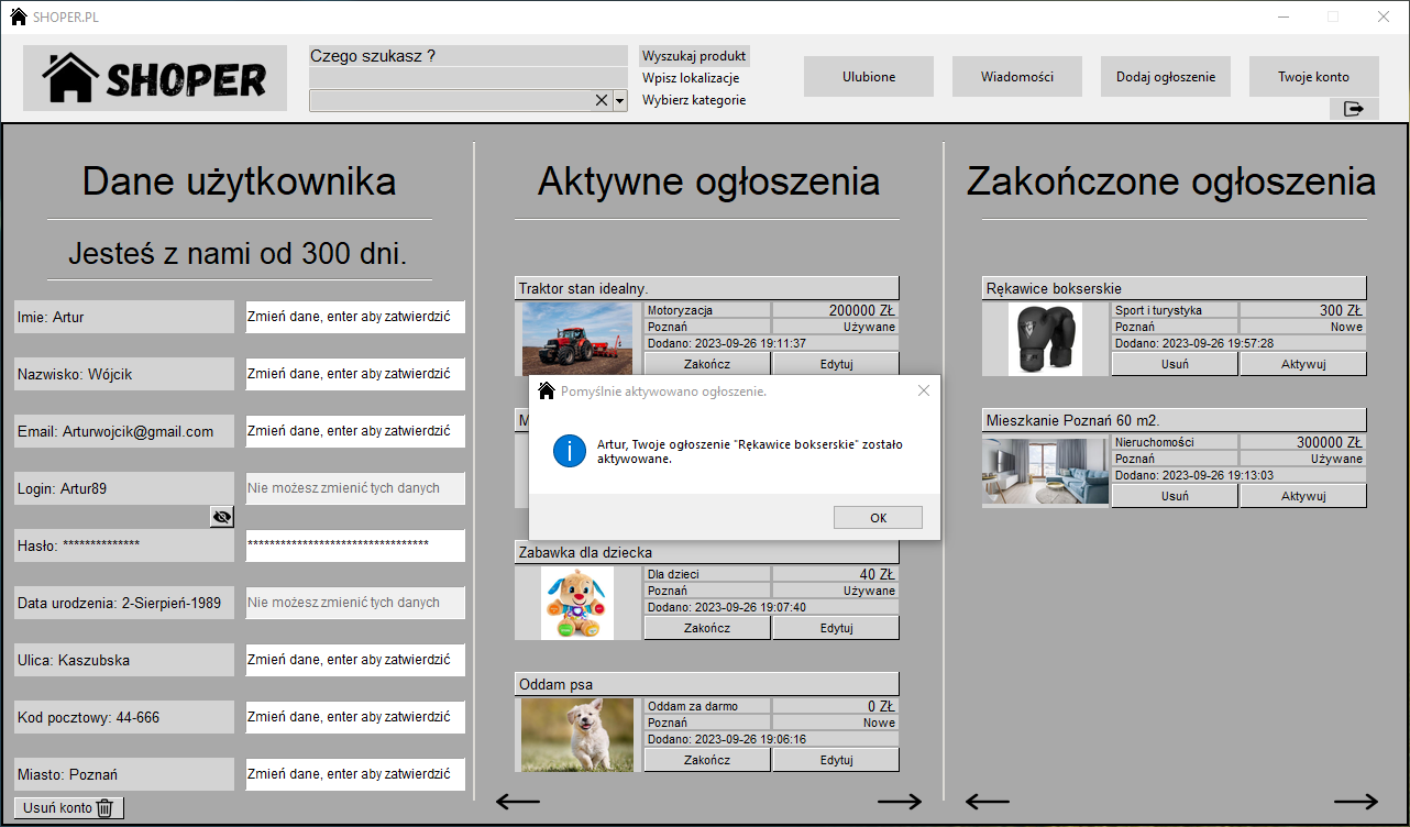 GitHub - Grzegorz96/Shoper-app-frontend: Desktop application for the ...