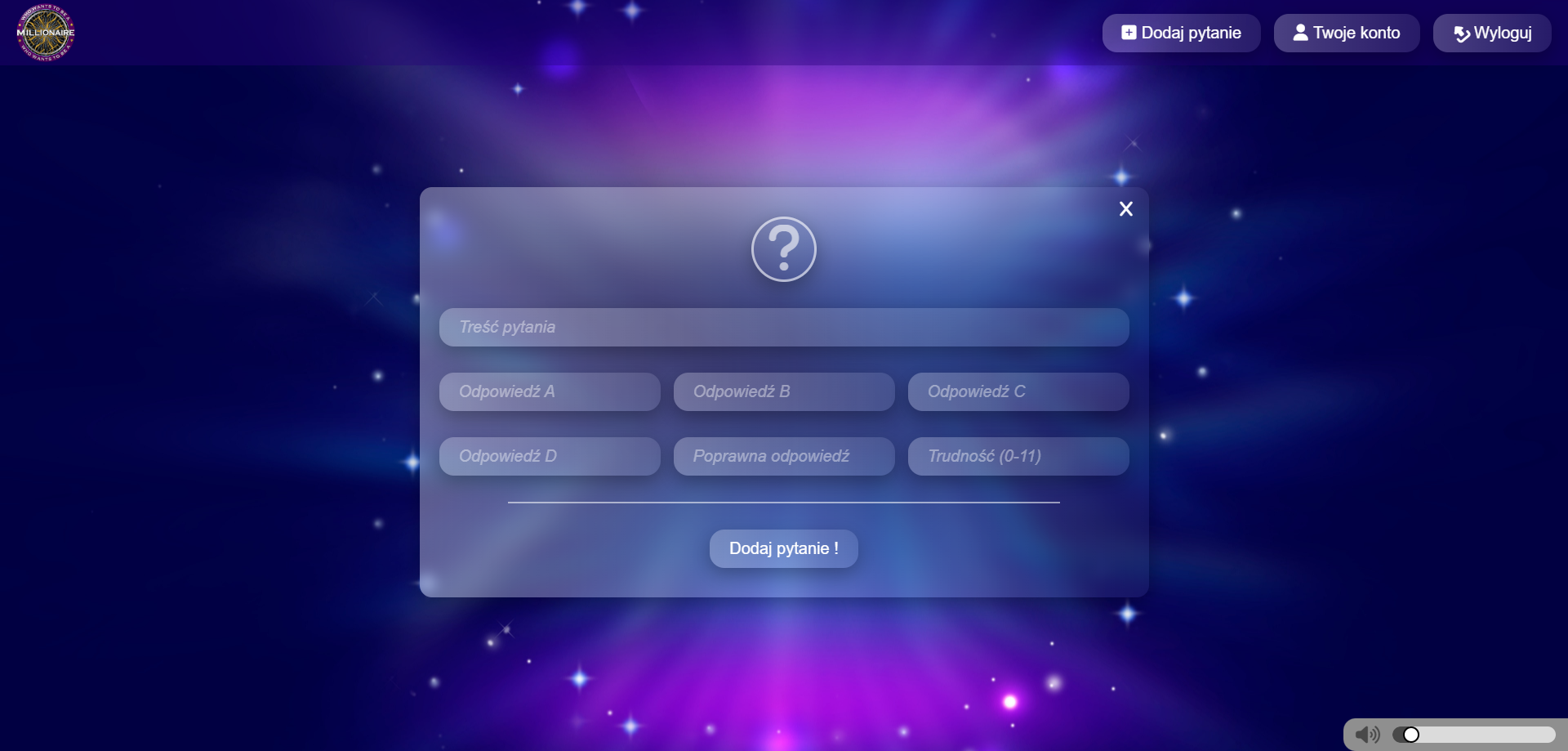 Question Pannel GitHub - Grzegorz96/millionaire-web-app: Web application for ...