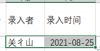 录入者、录入时间填写示意图。