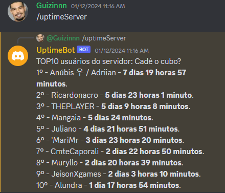 uptimeServer servidor Y