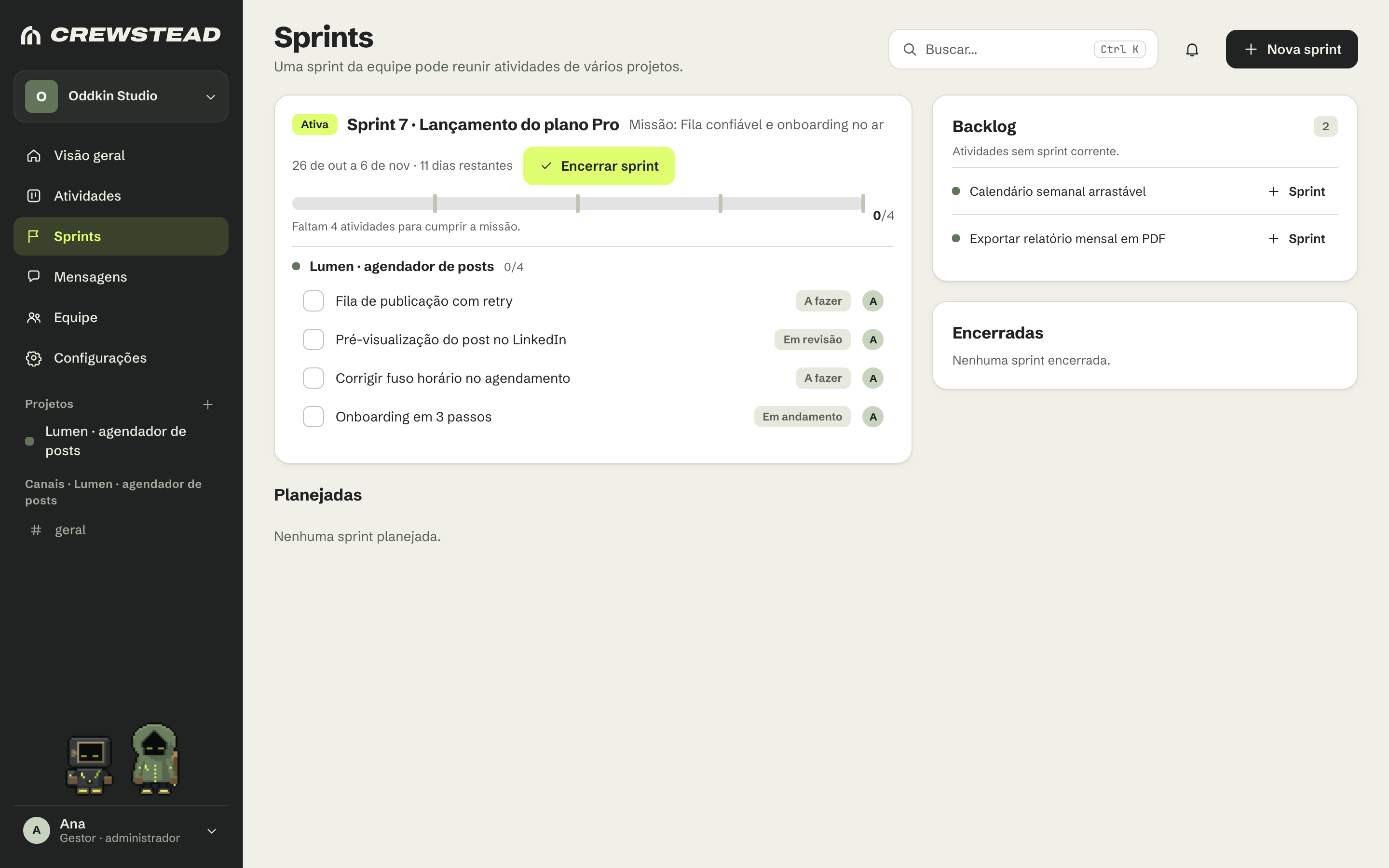 Sprint ativa