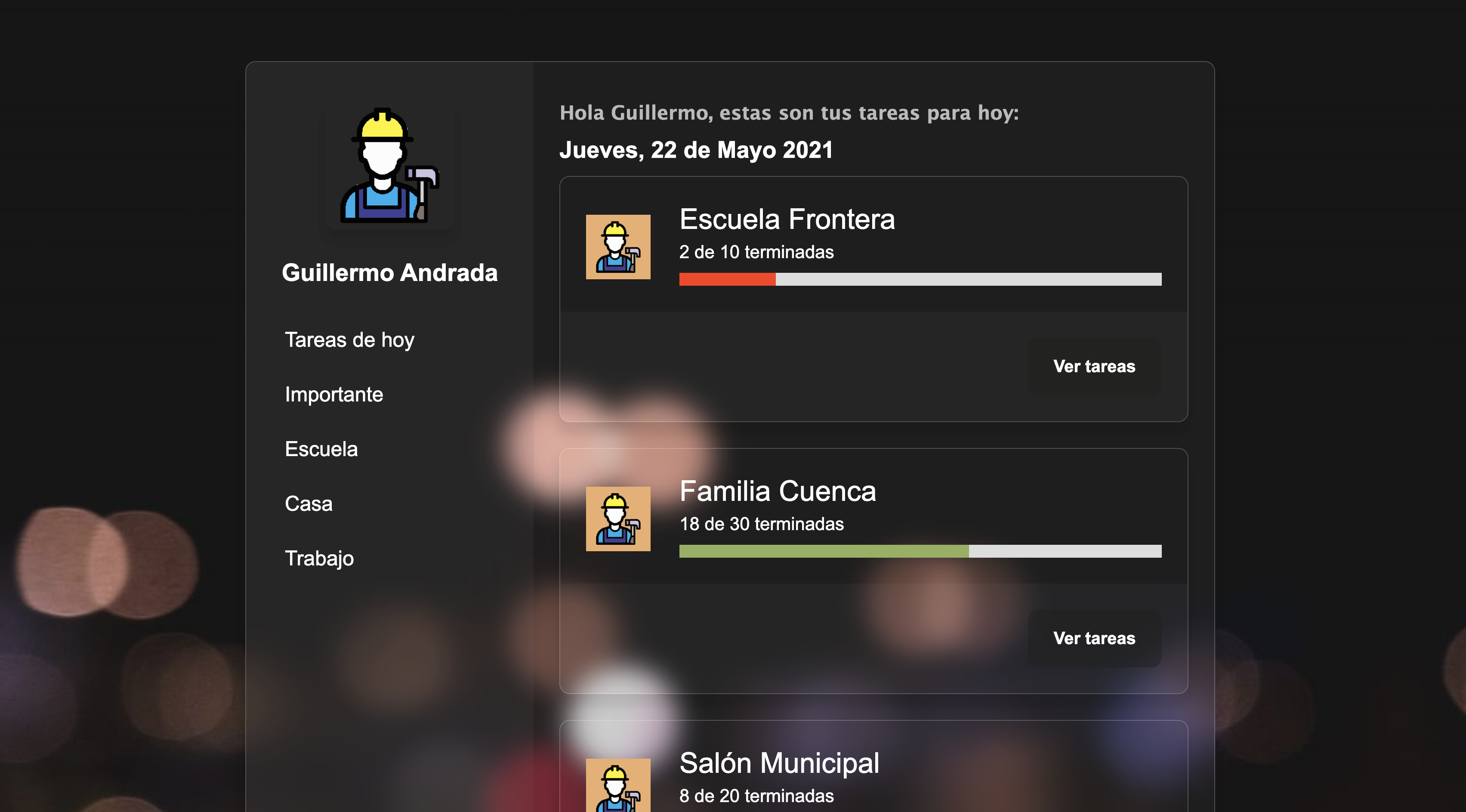 Glass Effect UI - Mock Company