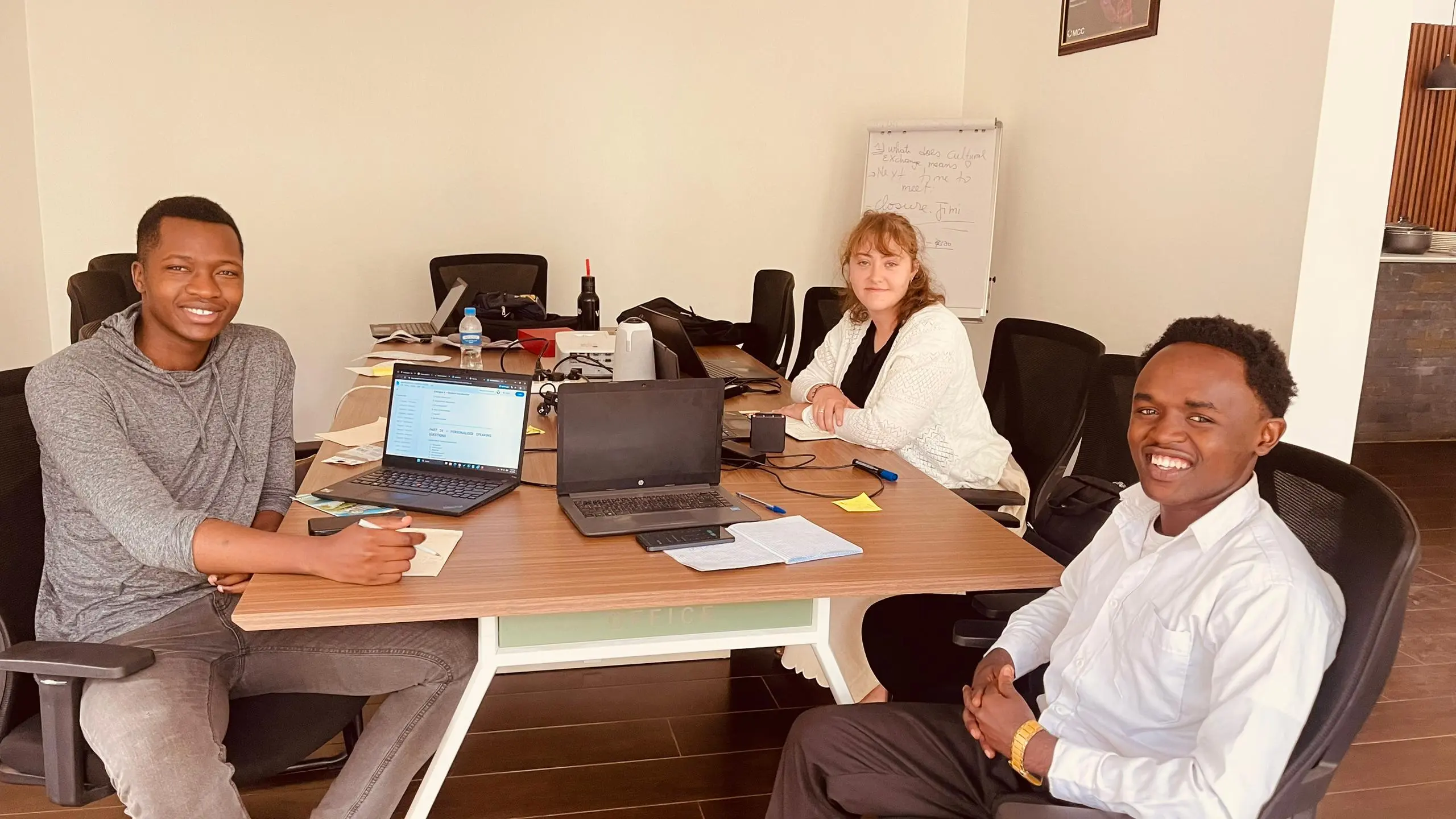 Corporate language training session