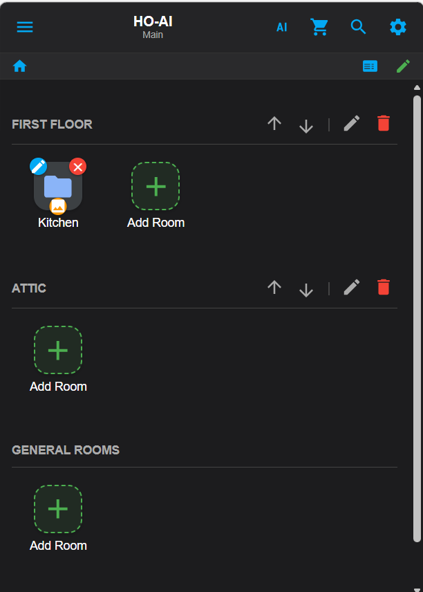 Room Editing Options