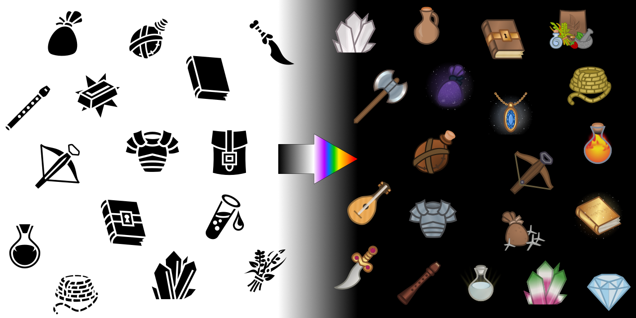 D&D Item Icons by Gwillewyn [Deprecated]