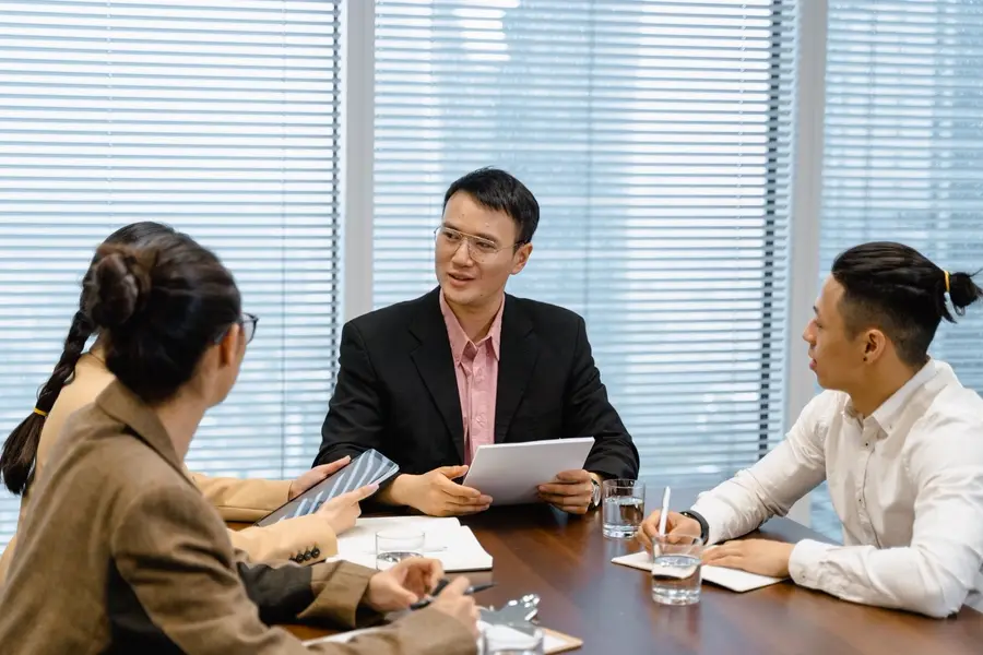 An operating review with company leadership