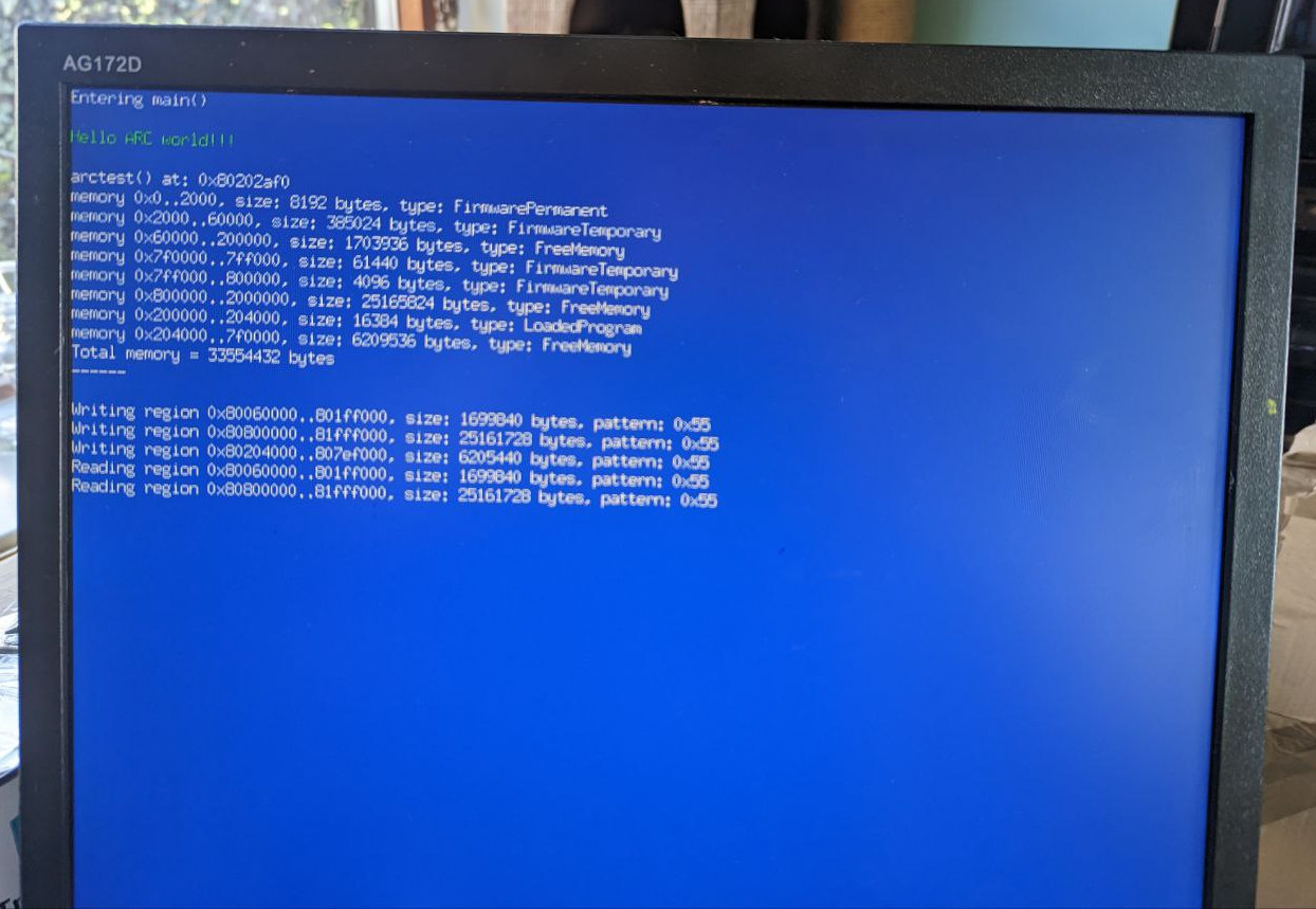 Memtest running on MIPS Magnum hardware