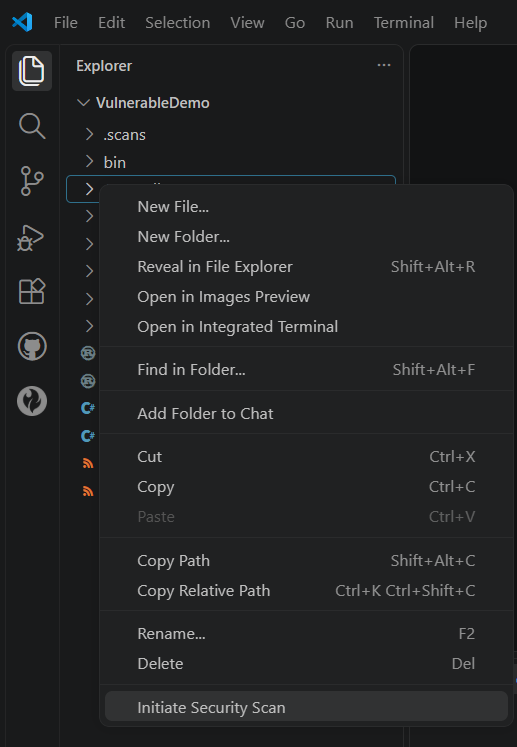 InitiateSecurityScan_ContextMenu