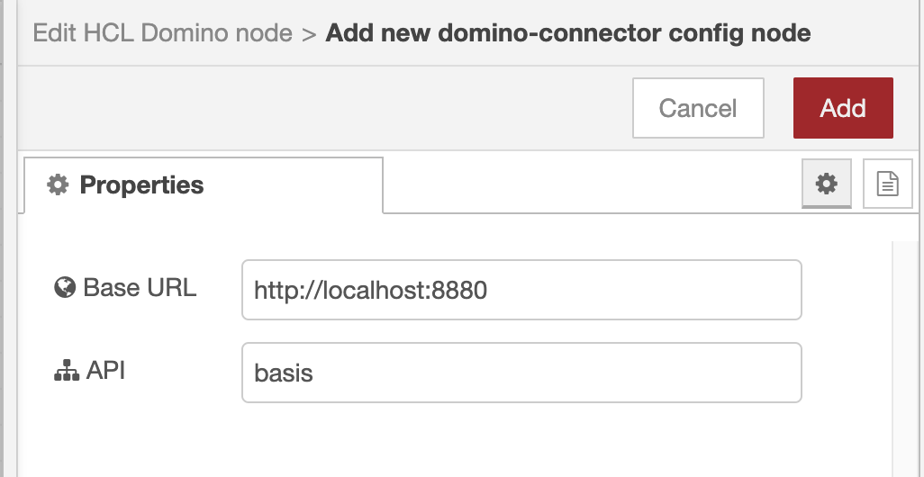 Domino Connection Node