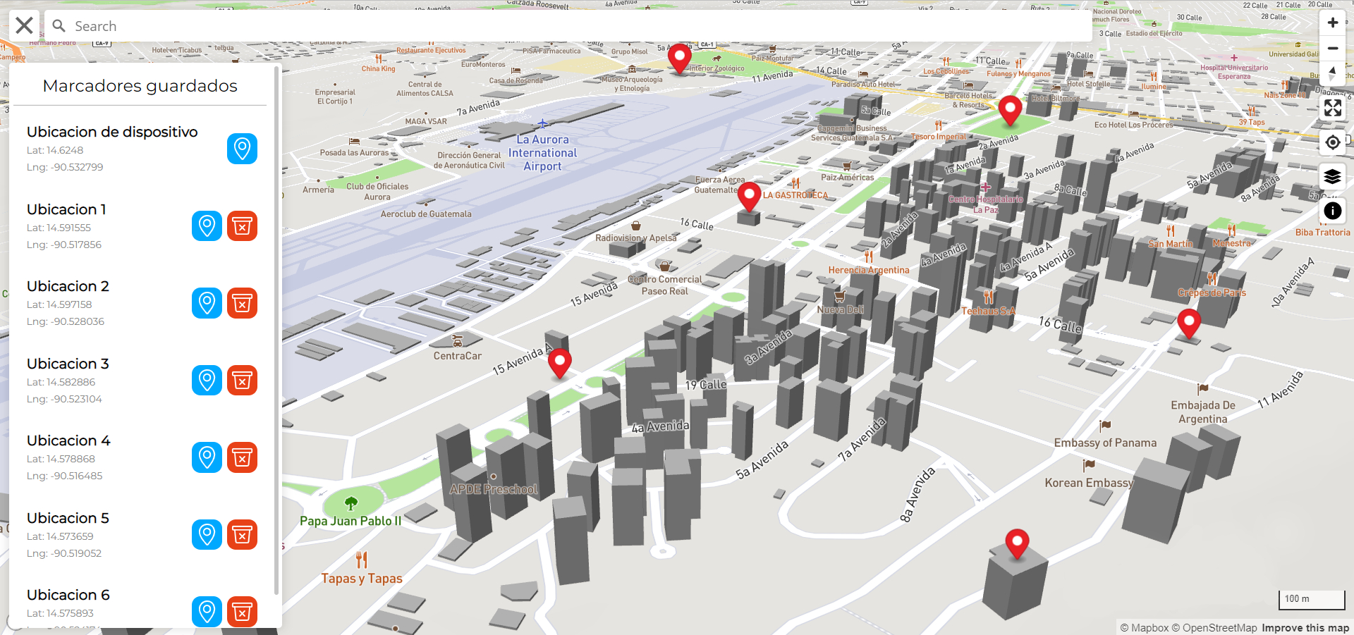 Mapbox App screenshot