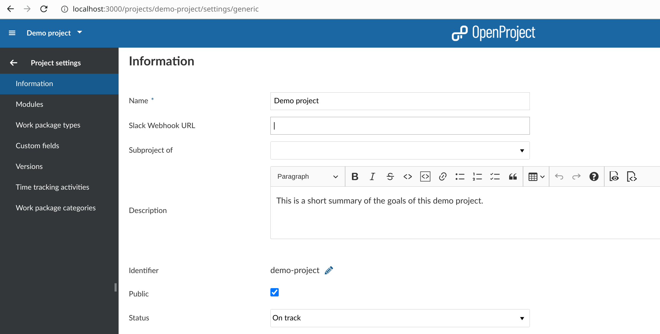 project-slack-settings