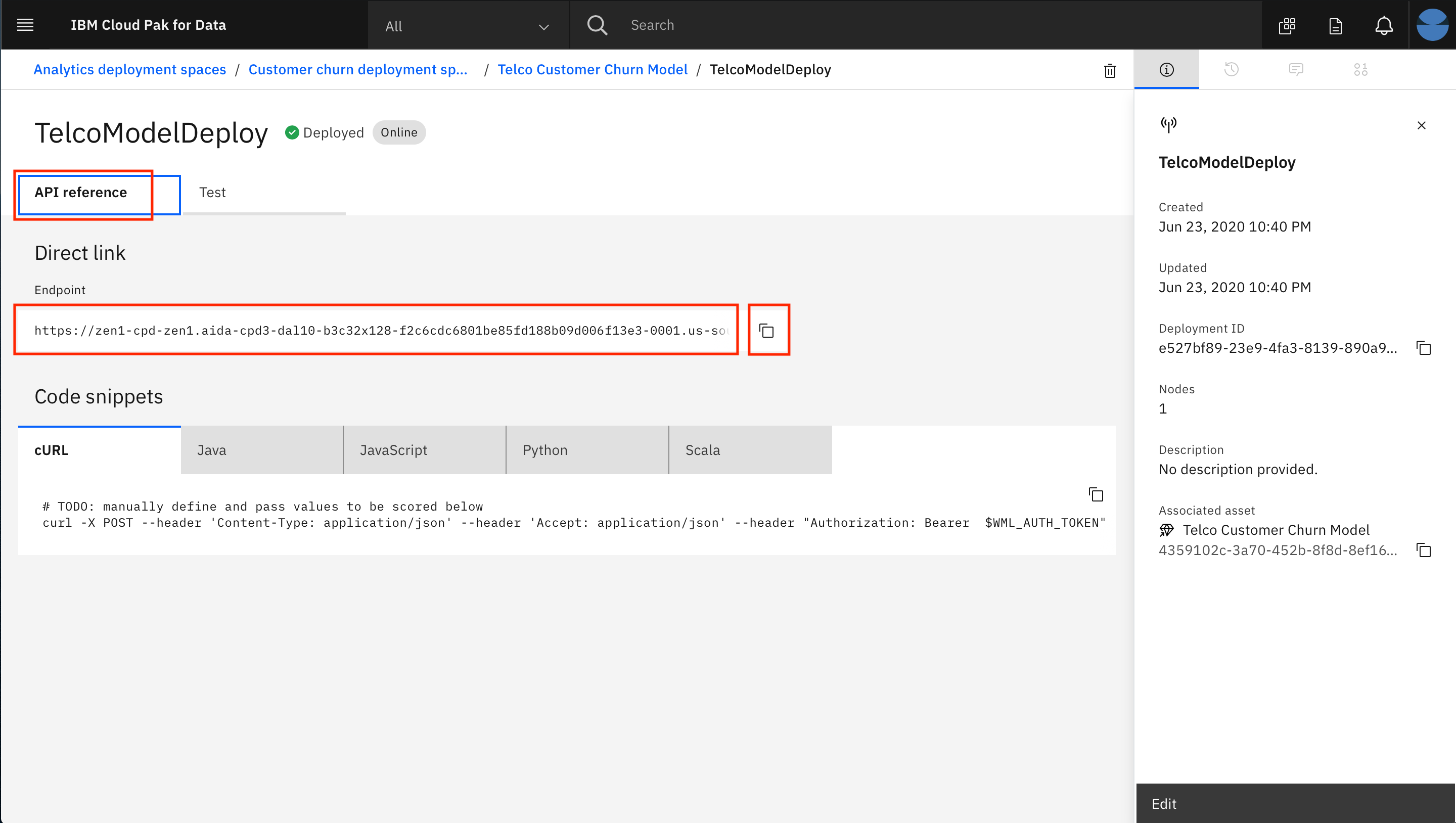 Model Deployment Endpoint