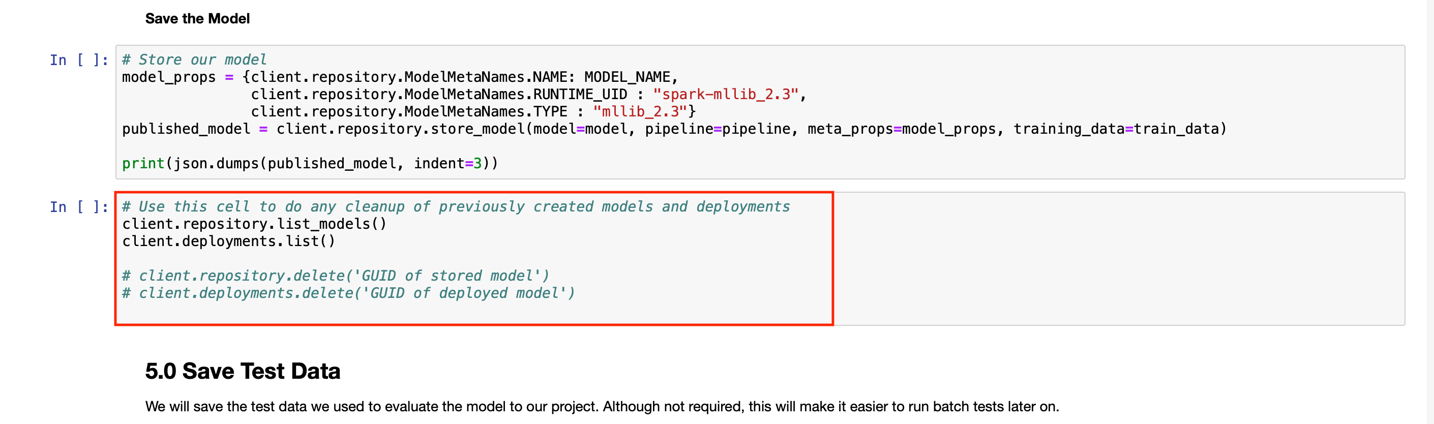 Clean up models and deployments