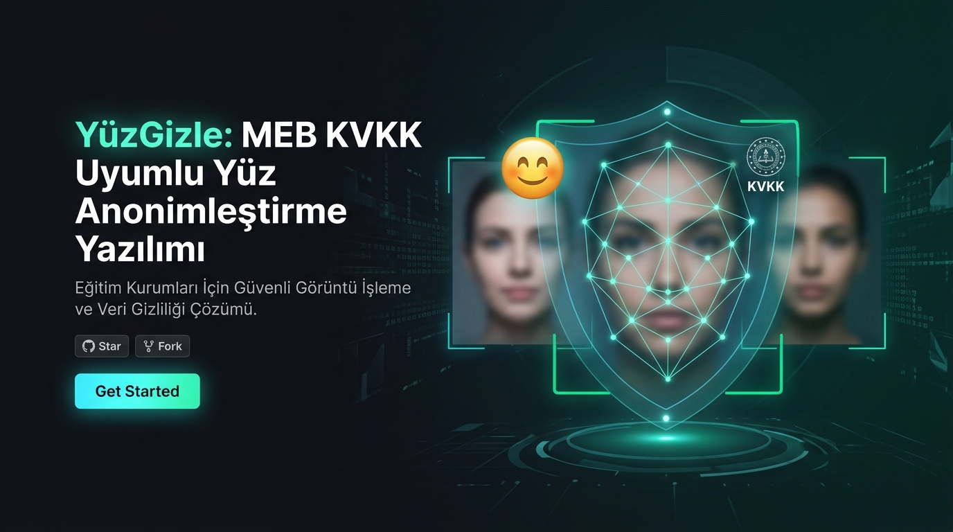 YüzGizle yapay zekâ destekli yüz gizleme uygulaması tanıtım afişi