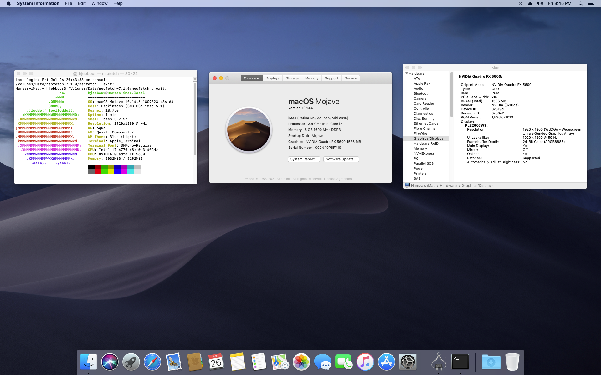 System Information & About This Mac