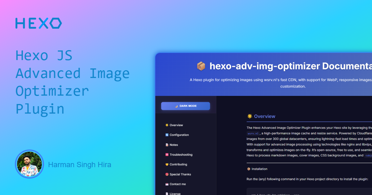Hexo JS Advanced Image Optimizer Plugin