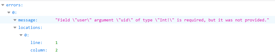 Introspection - Querying: However, in this example if you try to do so you get this error