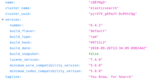 Manual Enumeration - Banner: The protocol used to access Elasticsearch is HTTP . When you access it via HTTP you will find some interesting information: http://10.10.10.115:9200/