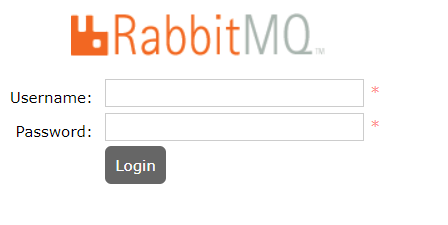 RabbitMQ Management login page