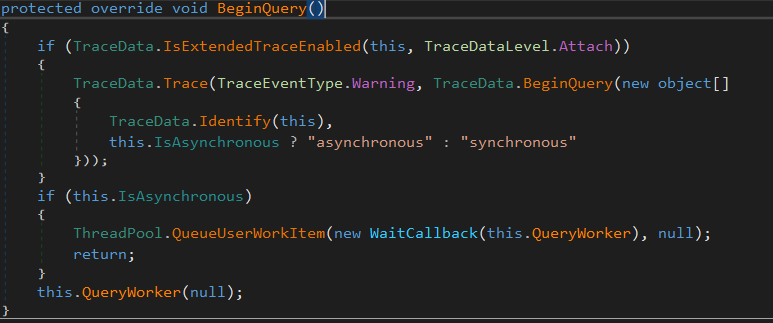 ObjectDataProvider Gadget - How is this possible: Ok, lets continue seeing what does this.BeginQuery() does. BeginQuery is overridden by ObjectDataProvider and this is what it does