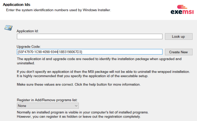 Configuring installer properties in MSI Wrapper