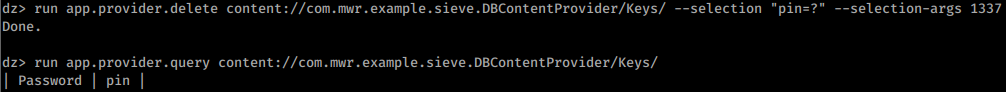 Update content - Delete content: Knowing the name of the columns you could also modify the entries