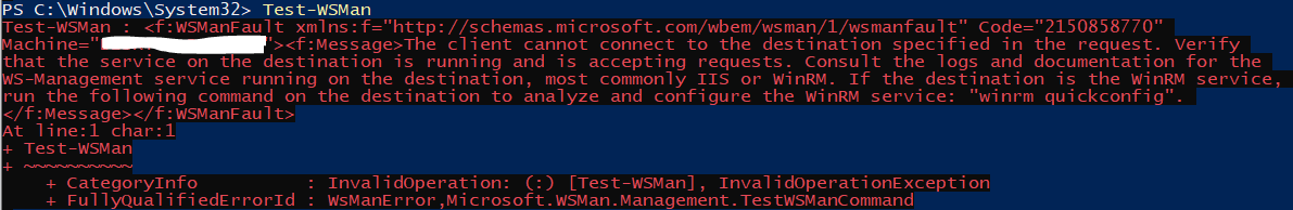 Initiating a WinRM Session - Test if configured: Conversely, for a target not configured for WinRM, the would result in no such detailed information, highlighting the absence of a proper...