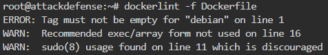 Securing Docker Images - Securing Dockerfiles: dockerlint Dockerfile