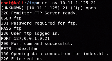 FTP Bounce - Scanning - Manual: Open port using EPRT instead of LIST (different env)