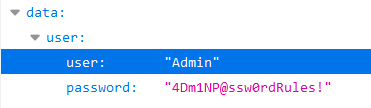 Introspection - Querying: query={user(uid:1){user,password}}