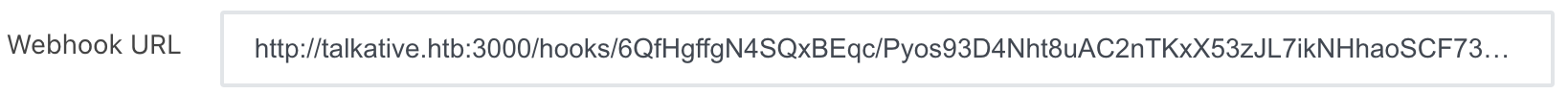 Generated Rocket.Chat incoming webhook URL