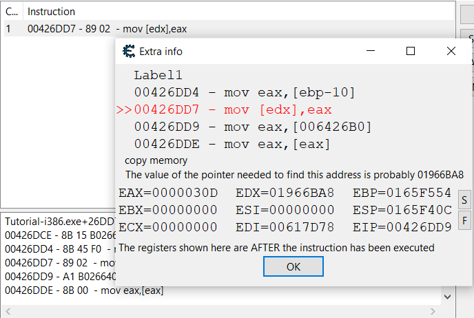 Random Memory Address - Finding the code - Random Memory Address - Finding the pointer: Following the previous steps, find where the value you are interested is. Then, using " Find out...