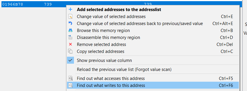 Unknown Value, known change - Random Memory Address - Finding the code: Using some of the mentioned tricks, find the address where your current game is storing the important value. Then...