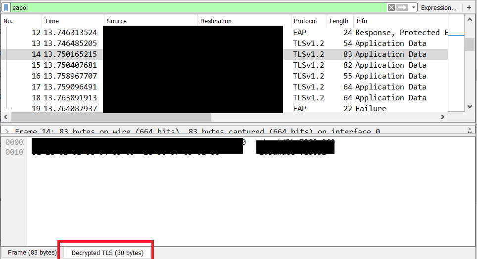 Relaying PEAP-MSCHAPv2 instead of cracking (wpa sycophant + hostapd-mana) - Debugging PEAP and EAP-TTLS TLS tunnels in Evil Twins attacks: And look at the new "Decrypted TLS" tab