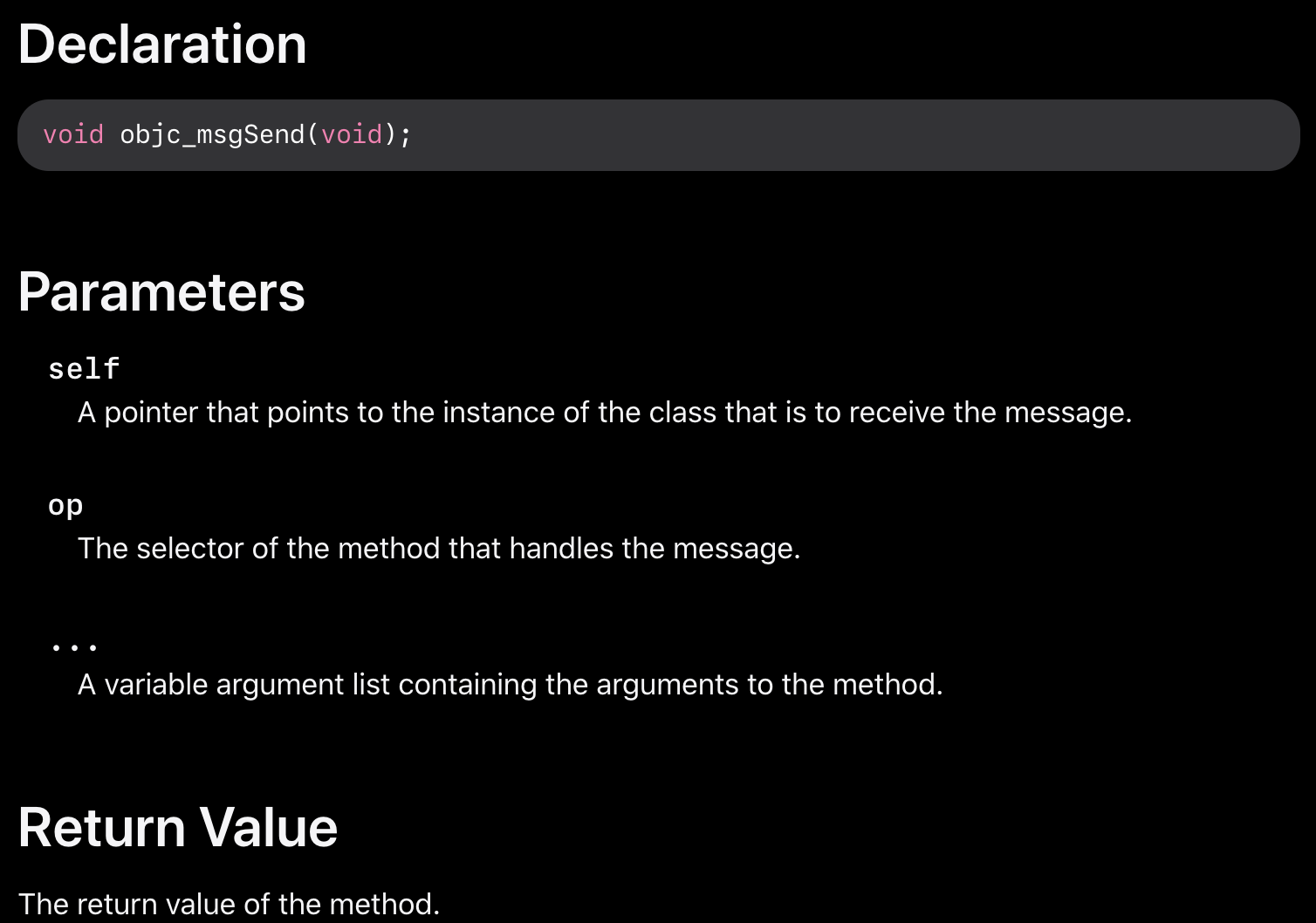 Metadata - Function calling: When a function is called in a binary that uses objective-C, the compiled code instead of calling that function, it will call objc msgSend . Which will be...
