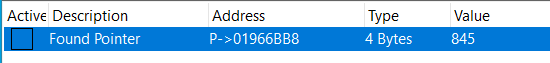 Random Memory Address - Finding the code - Random Memory Address - Finding the pointer: Click OK and a new pointer will be created