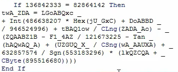 Word Macros - Junk Code: For example, in the following image you can see that and If that is never going to be true is used to execute some junk and useless code