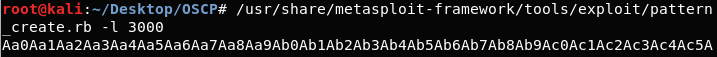 Send the exploit and check if EIP is affected - Create a pattern to modify the EIP: The pattern should be as big as the buffer you used to broke the service previously