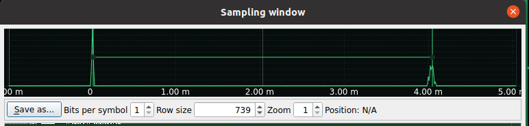 SigDigger level-range selection from the lower amplitude level to the upper level