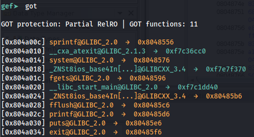 Get Execution - Check the GOT: Using GEF you can start a debugging session and execute got to see the got table