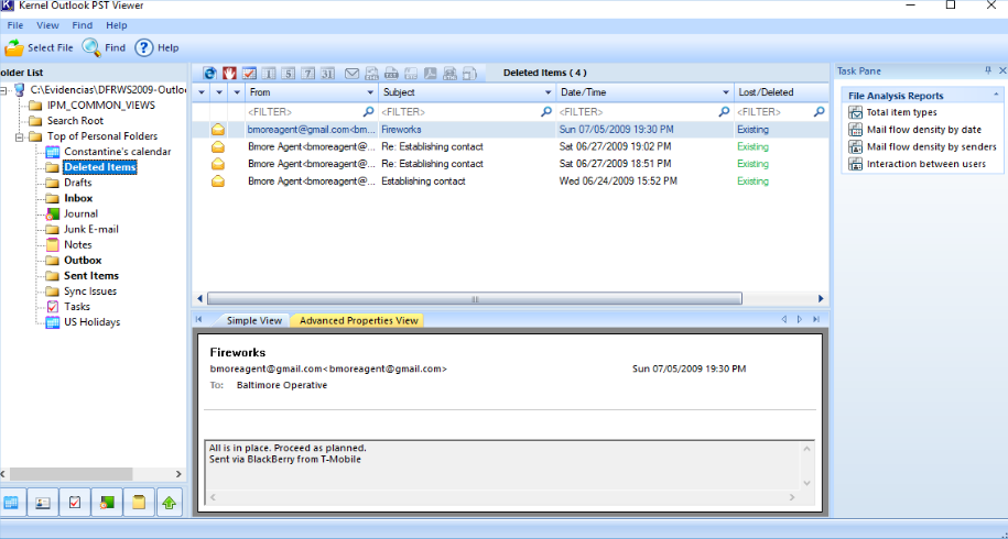 Windows Mail App - Microsoft Outlook: You can open the PST file using the tool Kernel PST Viewer