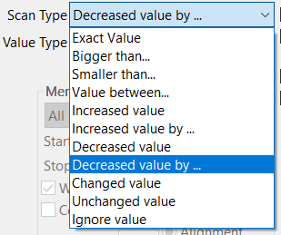 Through a known change - Unknown Value, known change: Note that there are a lot of possible changes and you can do these steps as much as you want to filter the results