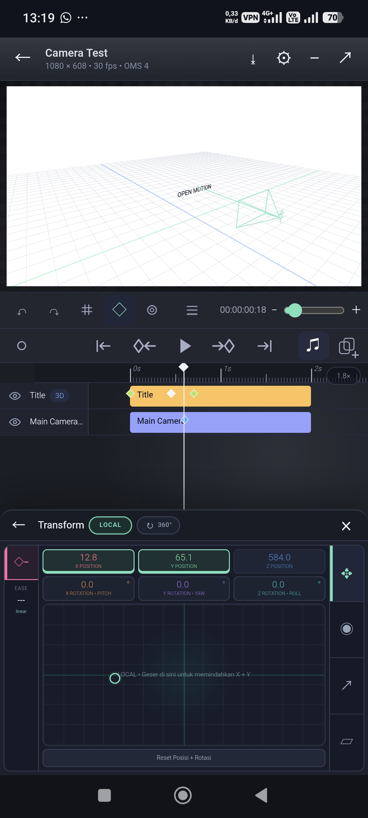 Open Motion Camera Transform