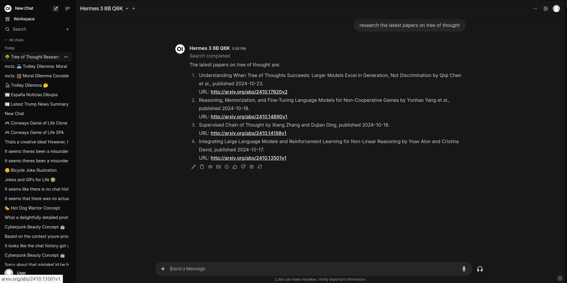 arXiv Search Example