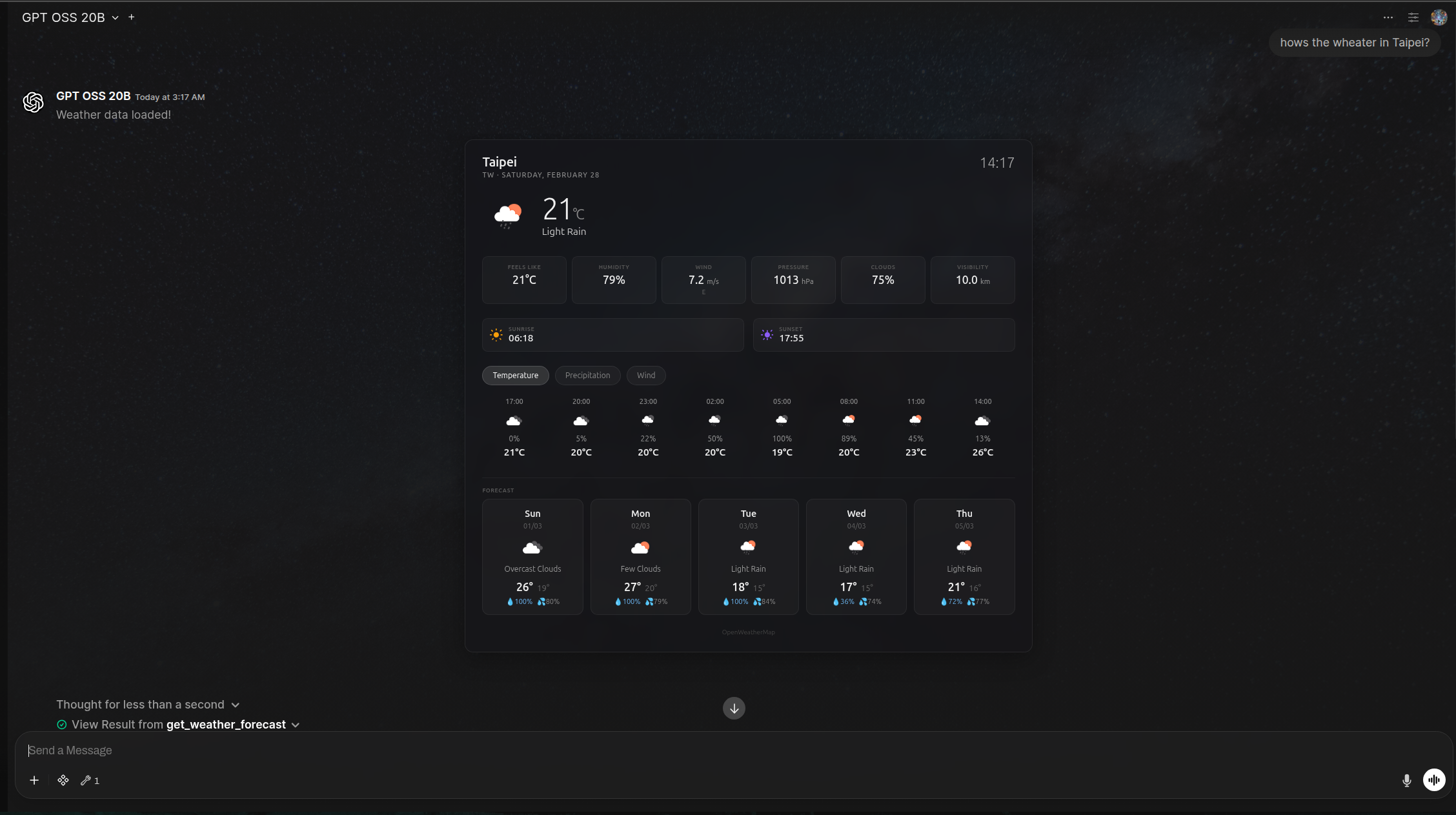 OpenWeatherMap Forecast Tool