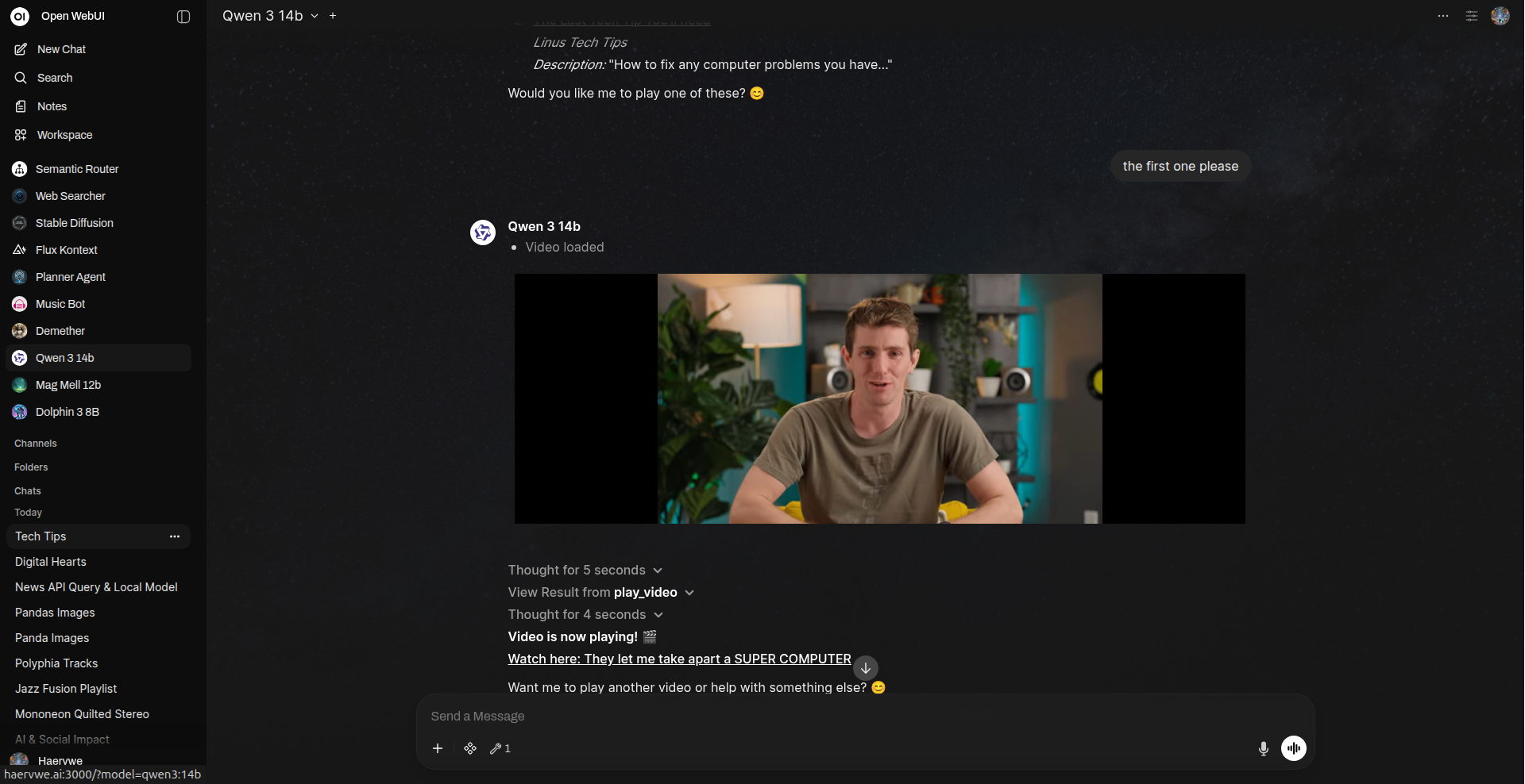 YouTube Embedded Player Example