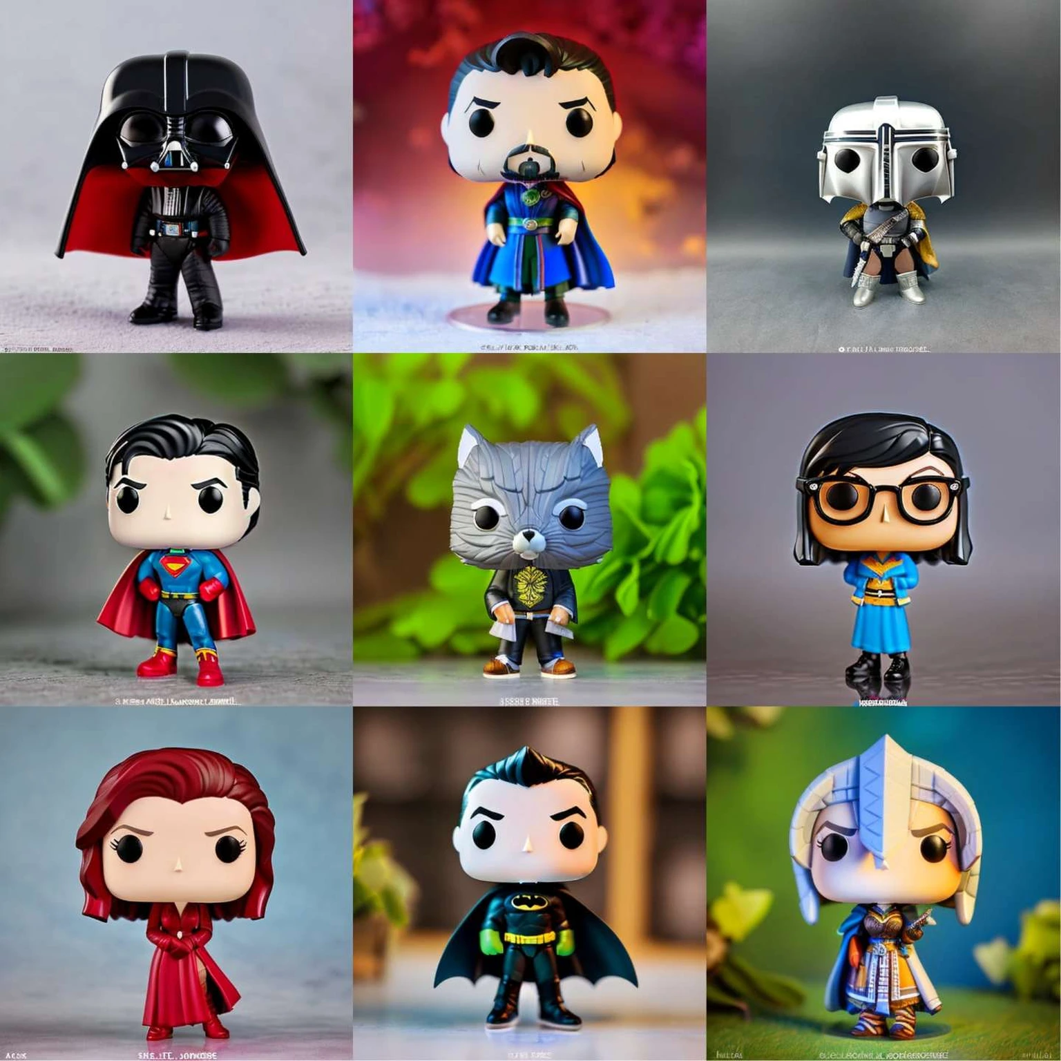 Example of images created using Funko Diffusion model.